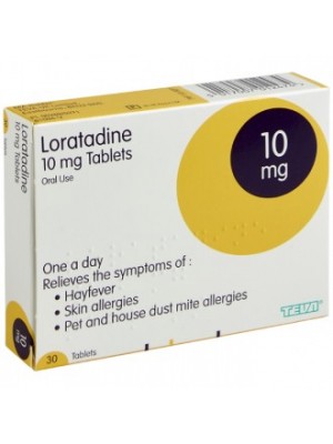 Loratadine 10 mg. 30 tablets
